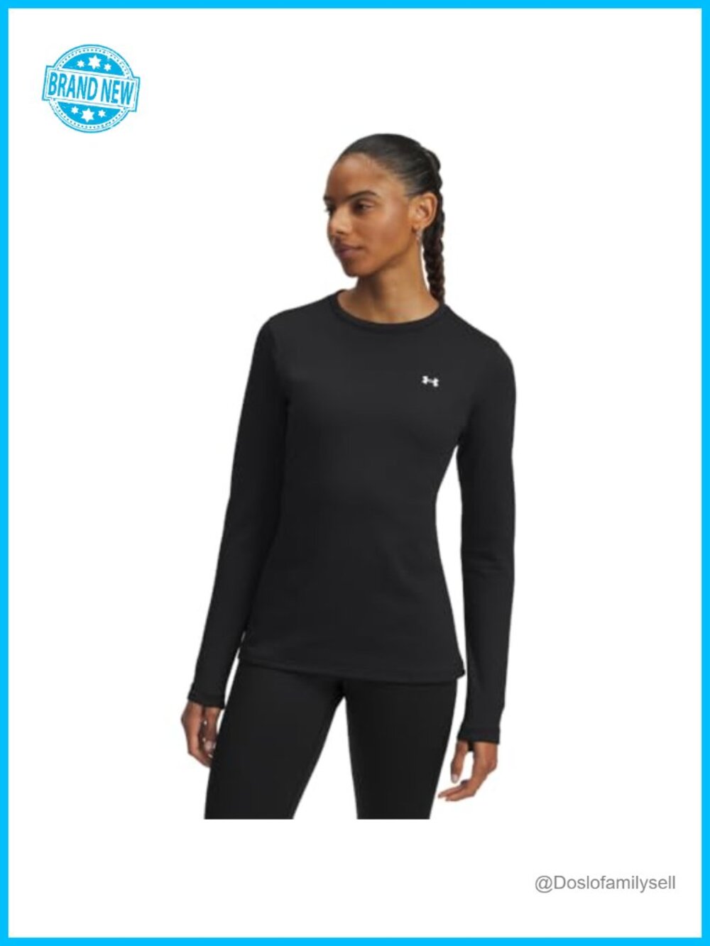 Under Armour Base 4.0 Crew Long Sleeve Thermal Shirt Thumbholes Scent Control